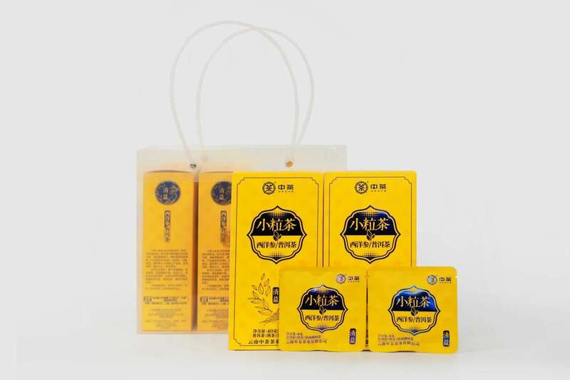 中茶小粒茶 西洋参普洱茶(熟茶)袋泡调味茶 brand_alt_mark
