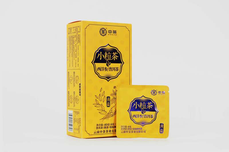 中茶小粒茶 西洋参普洱茶(熟茶)袋泡调味茶 brand_alt_mark