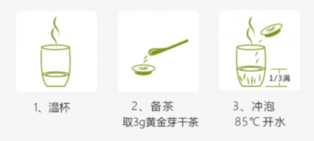 黄金芽的冲泡方法1.jpg 黄金芽绿茶特点功效详解 珍稀茶中大熊猫的品鉴与保存