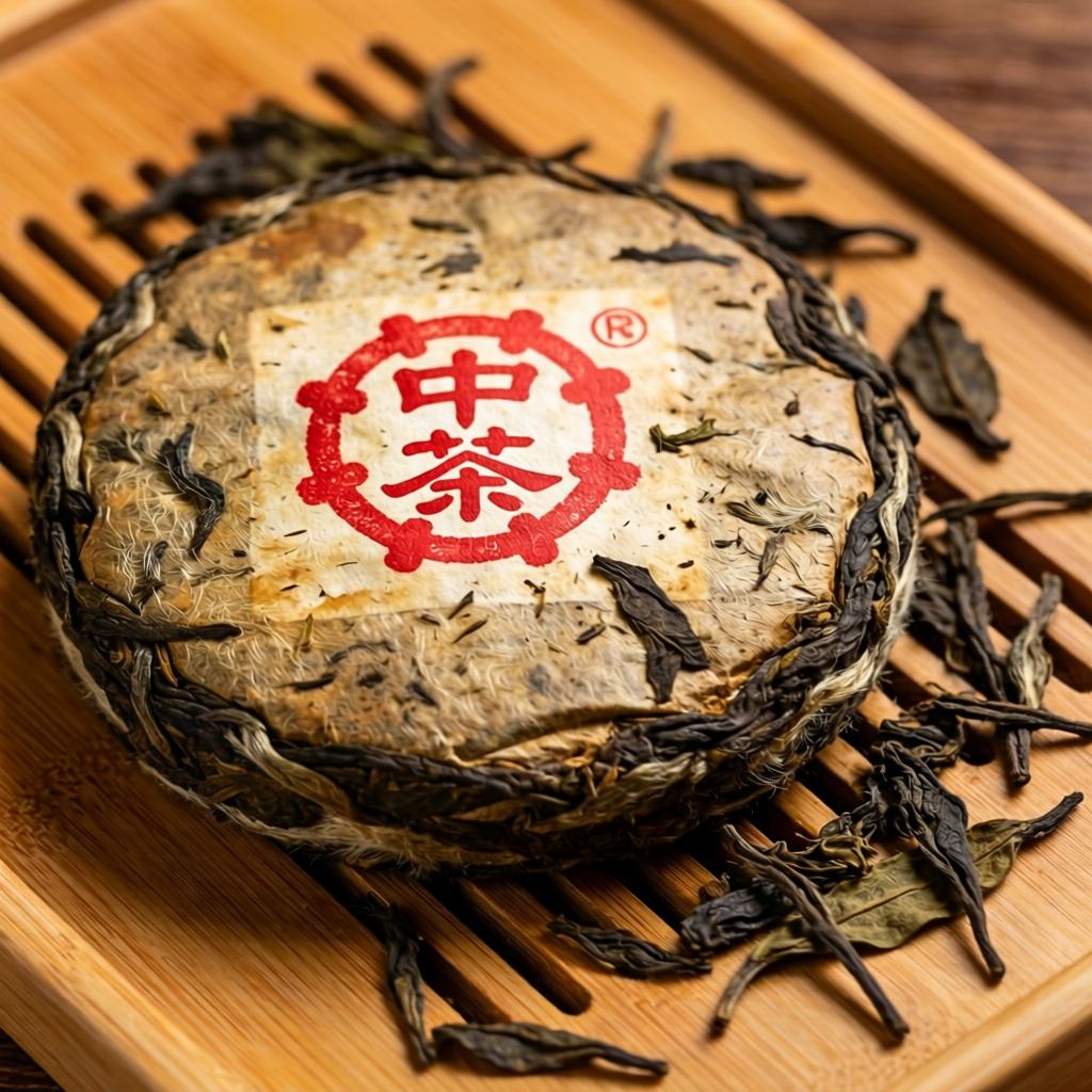 06年中茶红印8901铁饼，延续中茶红印风格，中老期普洱茶热门茶品