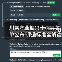川茶产业振兴十强县名单公布 评选标准全解读（图2）