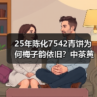 25年陈化7542青饼为何梅子韵依旧？中茶黄印经典品鉴（图4）