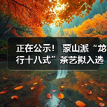 正在公示! 蒙山派“龙行十八式”茶艺拟入选!(图2) 正在公示! 蒙山派“龙行十八式”茶艺拟入选!(图2)